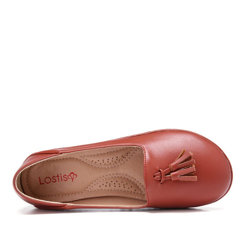 Femmes Tassel Solid Color Casual Casal Comfy Flats