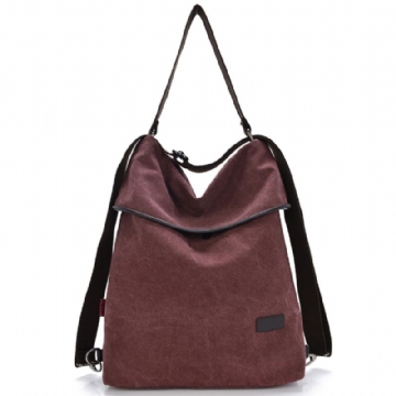 Femmes Toile Casual Multifonctionnel En Cuir Microfibre Grande Capacité Sac À Main Sacs À Bandoulière Sac À Dos