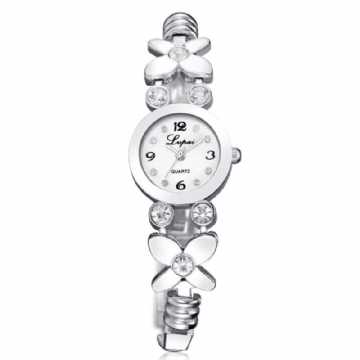 Flower Dress Mesdames Bracelet Montre Cristal Diamant Petit Cadran Quartz Montre