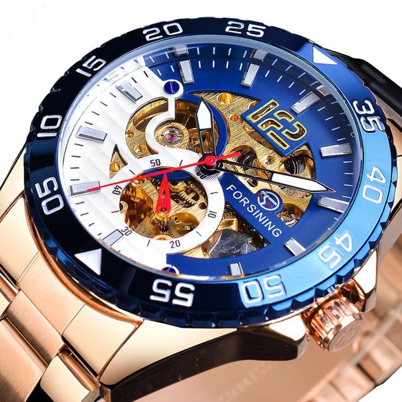 Forsining Tm366g Mode Hommes Montre Automatique Bracelet En Acier Inoxydable Montre Mécanique