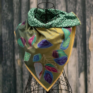 Foulards Boas Élégants À Fleurs Et Feuilles Vintage Pour Femmes