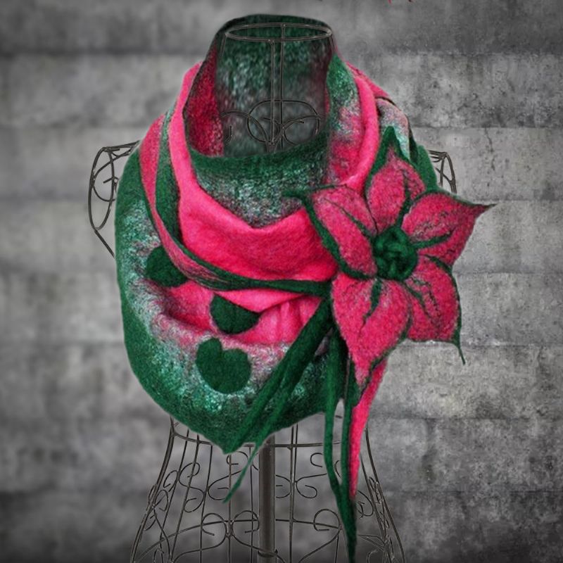 Foulards Boas Élégants À Fleurs Vintage Pour Femmes