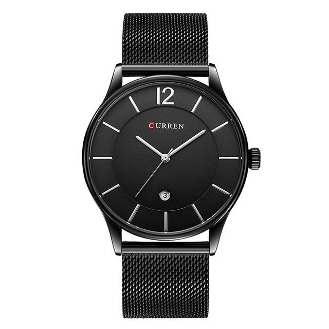 Full Metal Strap Fashion Men Watch Business Style Casual Dial Montre À Quartz Étanche