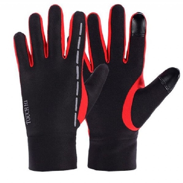 Gants De Cyclisme En Polaire Anti-dérapants Pour Hommes Hiver Chaud Mitaines Coupe-vent À Doigts Complets