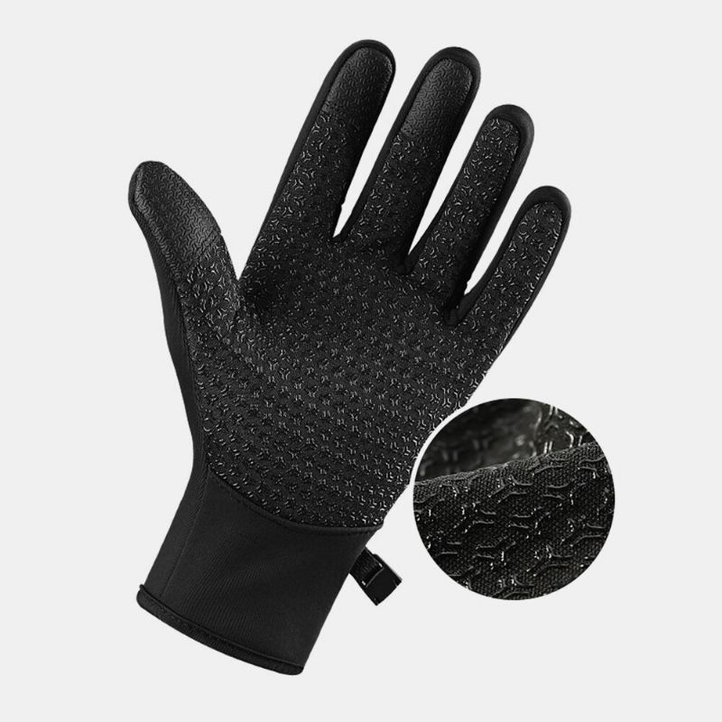 Gants De Plongée Unisexes En Tissu De Plongée Tactiles Pour L'équitation L'escalade Le Ski Chauds Et La Fermeture Éclair En Velours