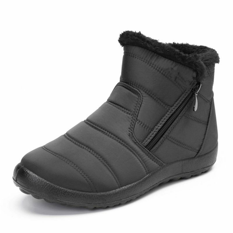 Gracosy Dames Hiver Chaud Marche Antidérapant En Plein Air Bottes De Neige Casual Bottes Courtes