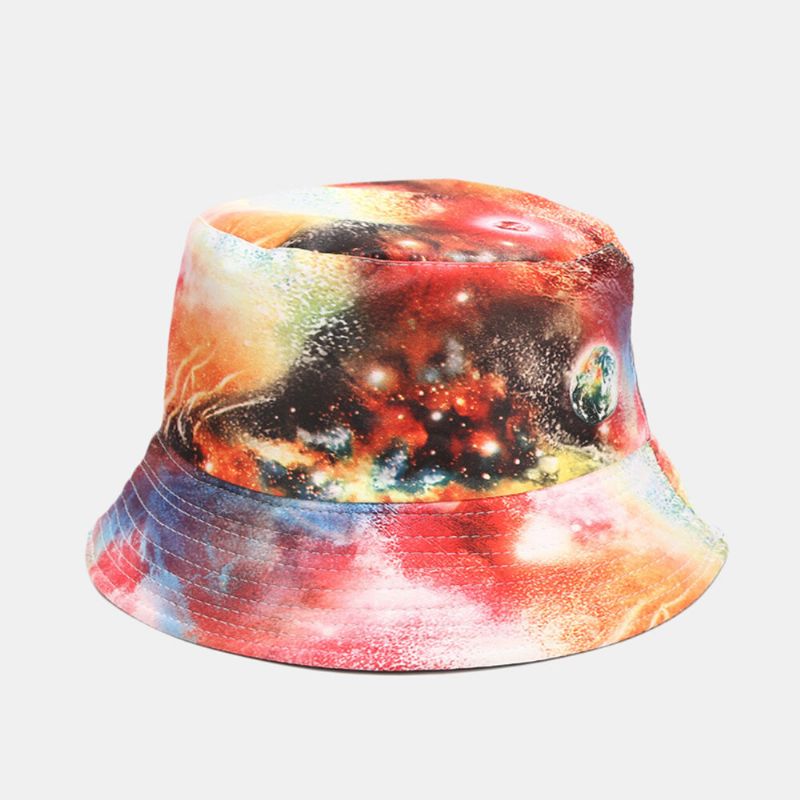 Graffiti Galaxy Fisherman Hat Chapeau De Bassin En Coton Pour Femme