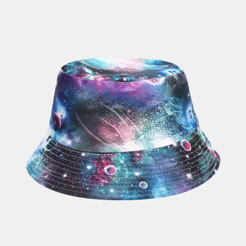 Graffiti Galaxy Fisherman Hat Chapeau De Bassin En Coton Pour Femme