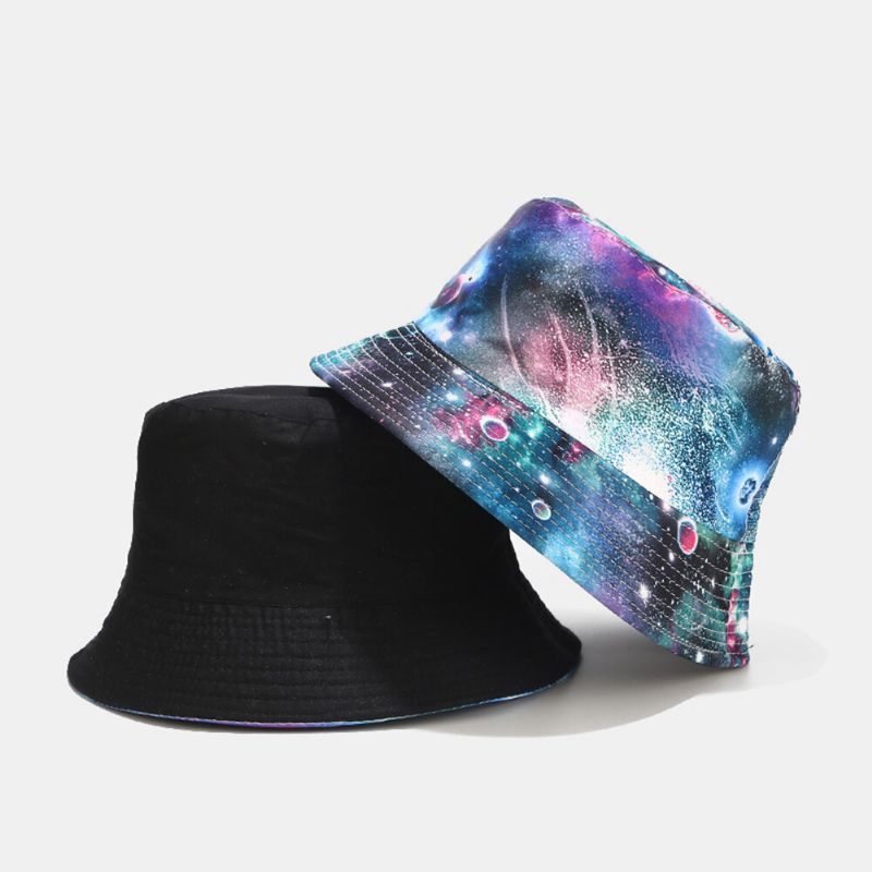 Graffiti Galaxy Fisherman Hat Chapeau De Bassin En Coton Pour Femme