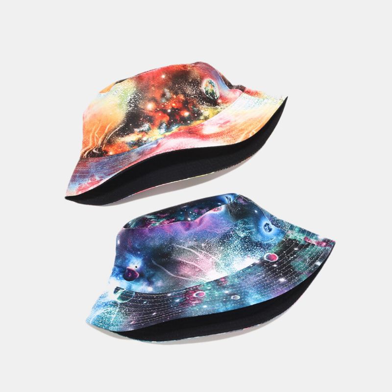 Graffiti Galaxy Fisherman Hat Chapeau De Bassin En Coton Pour Femme