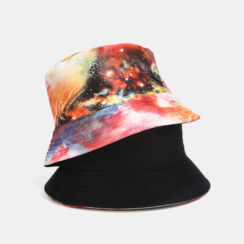 Graffiti Galaxy Fisherman Hat Chapeau De Bassin En Coton Pour Femme