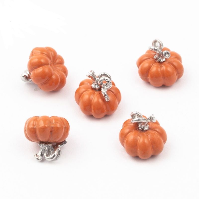 Halloween Alliage Perles De Citrouille Peinture En Aérosol Pour Bijoux Accessoires Fit Bracelet Pendentif Boucle D'oreille Charme Perles De Mode