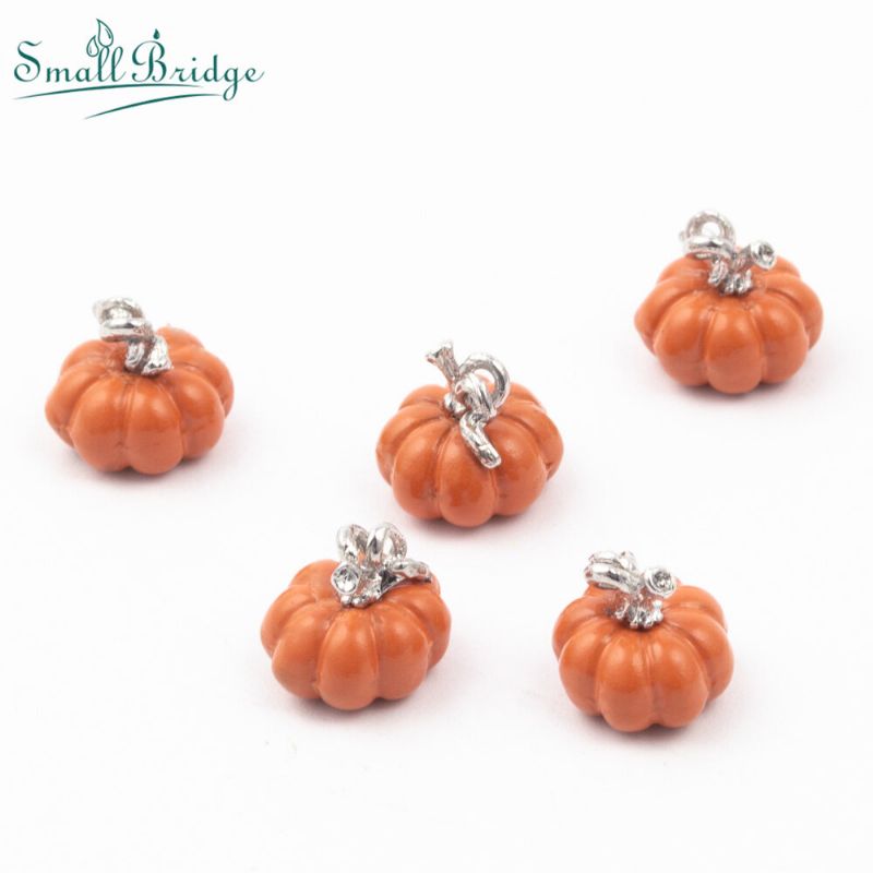 Halloween Alliage Perles De Citrouille Peinture En Aérosol Pour Bijoux Accessoires Fit Bracelet Pendentif Boucle D'oreille Charme Perles De Mode