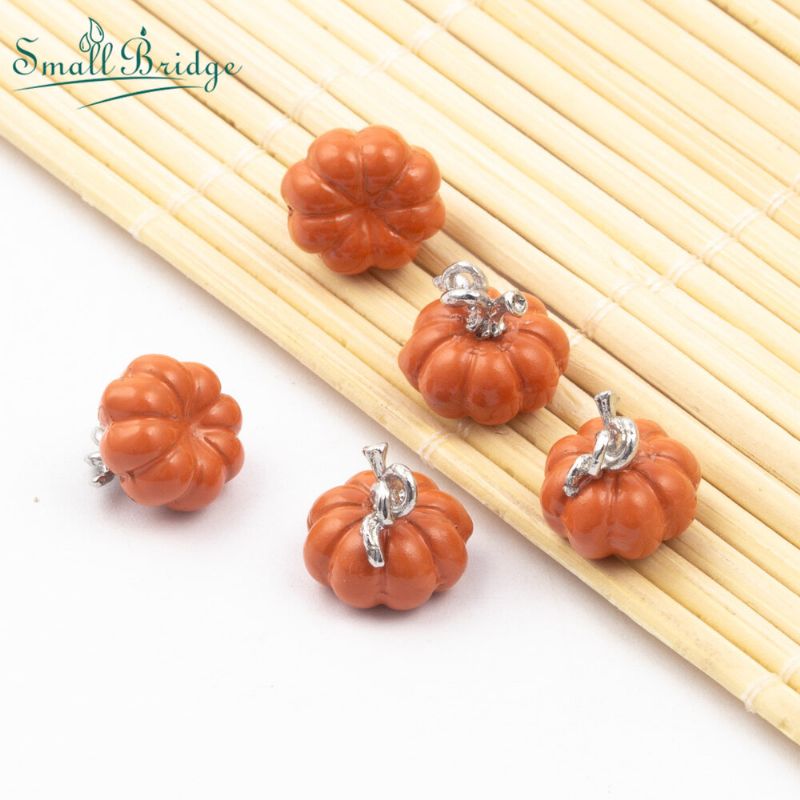 Halloween Alliage Perles De Citrouille Peinture En Aérosol Pour Bijoux Accessoires Fit Bracelet Pendentif Boucle D'oreille Charme Perles De Mode