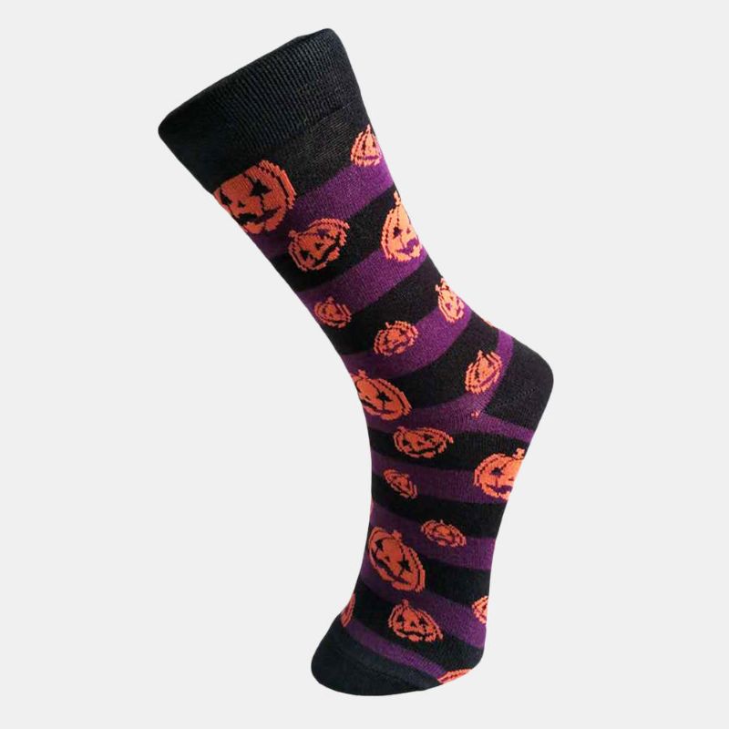 Halloween Couple Chaussettes Chaussettes En Tube De Citrouille En Coton