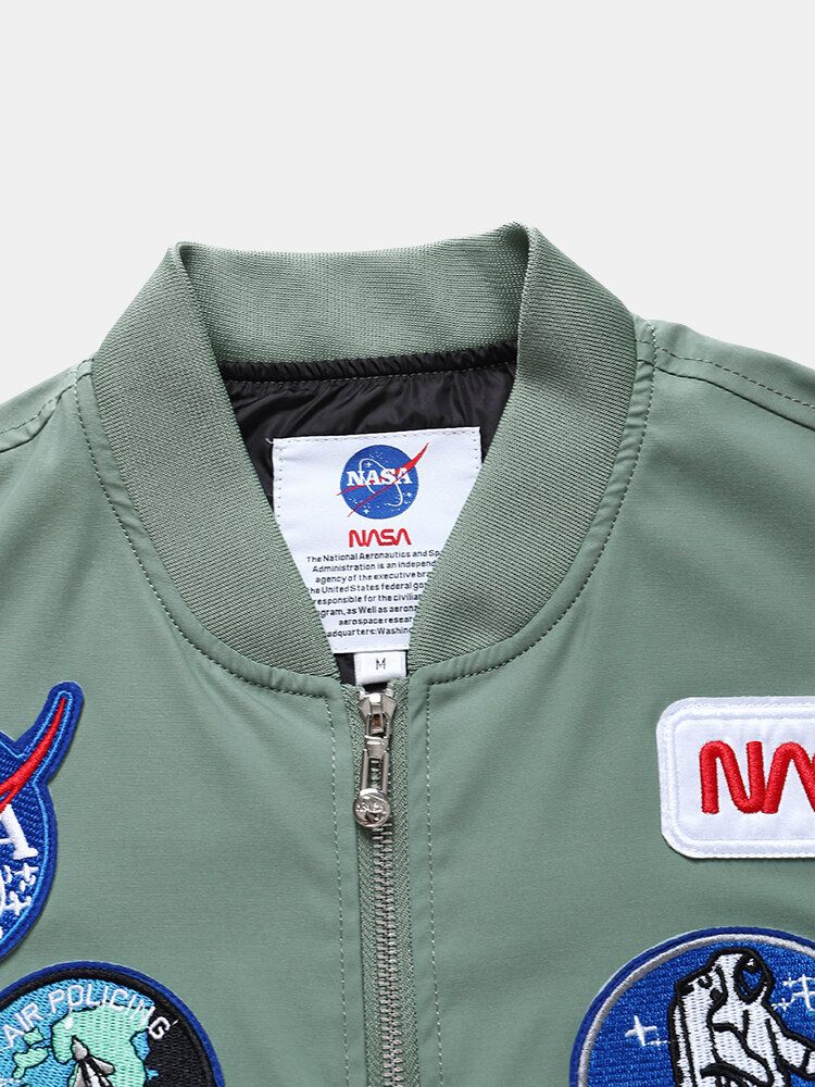 Homme Astronaute Icon Pattern Nasa Baseball Collar Outdoor Jackets