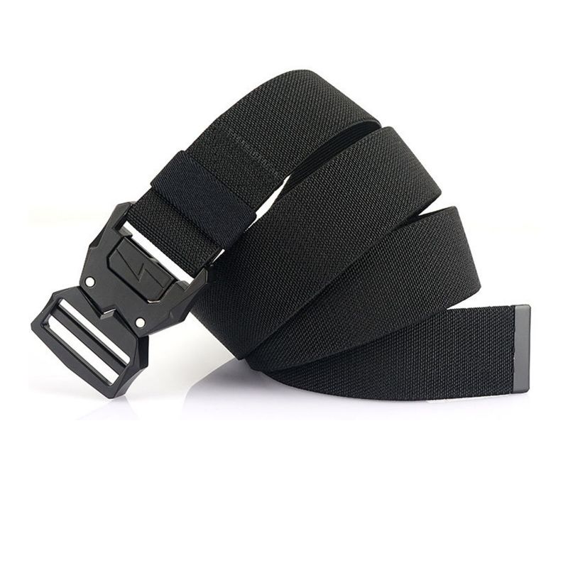 Hommes 125cm Nylon Respirant Ceinture Tactique Militaire Randonnée Gréeur Web Ceinture De Travail Avec Boucle À Dégagement Rapide Robuste