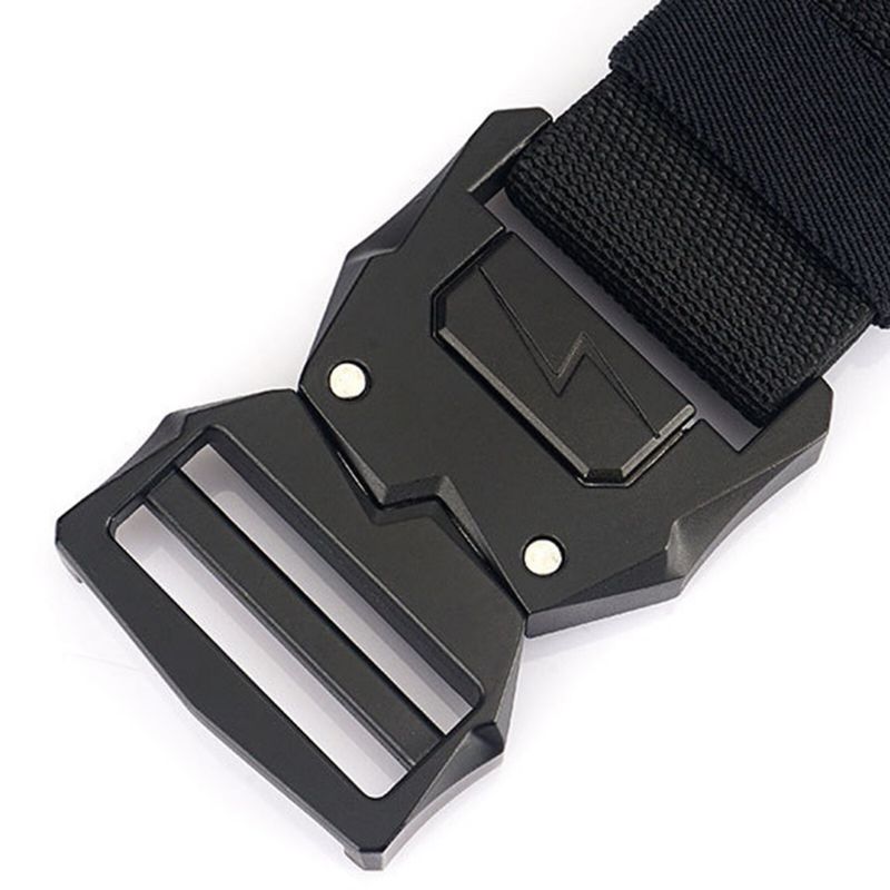 Hommes 125cm Nylon Respirant Ceinture Tactique Militaire Randonnée Gréeur Web Ceinture De Travail Avec Boucle À Dégagement Rapide Robuste