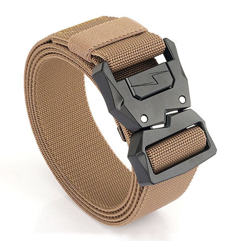 Hommes 125cm Nylon Respirant Ceinture Tactique Militaire Randonnée Gréeur Web Ceinture De Travail Avec Boucle À Dégagement Rapide Robuste