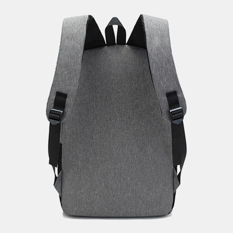 Hommes 3pcs Nylon Usb Charge Résistance À L'usure Mode Casual Sacoche Pour Ordinateur Portable Sac À Dos Sac À Bandoulière Pochette