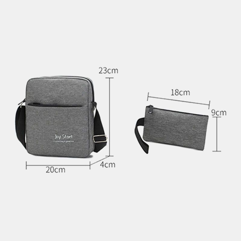 Hommes 3pcs Nylon Usb Charge Résistance À L'usure Mode Casual Sacoche Pour Ordinateur Portable Sac À Dos Sac À Bandoulière Pochette