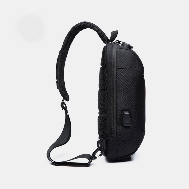 Hommes Anti-vol Usb Charge Multi-couches Étanche Sac À Bandoulière Poitrine Sac Sling Bag