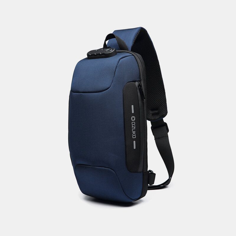 Hommes Anti-vol Usb Charge Multi-couches Étanche Sac À Bandoulière Poitrine Sac Sling Bag