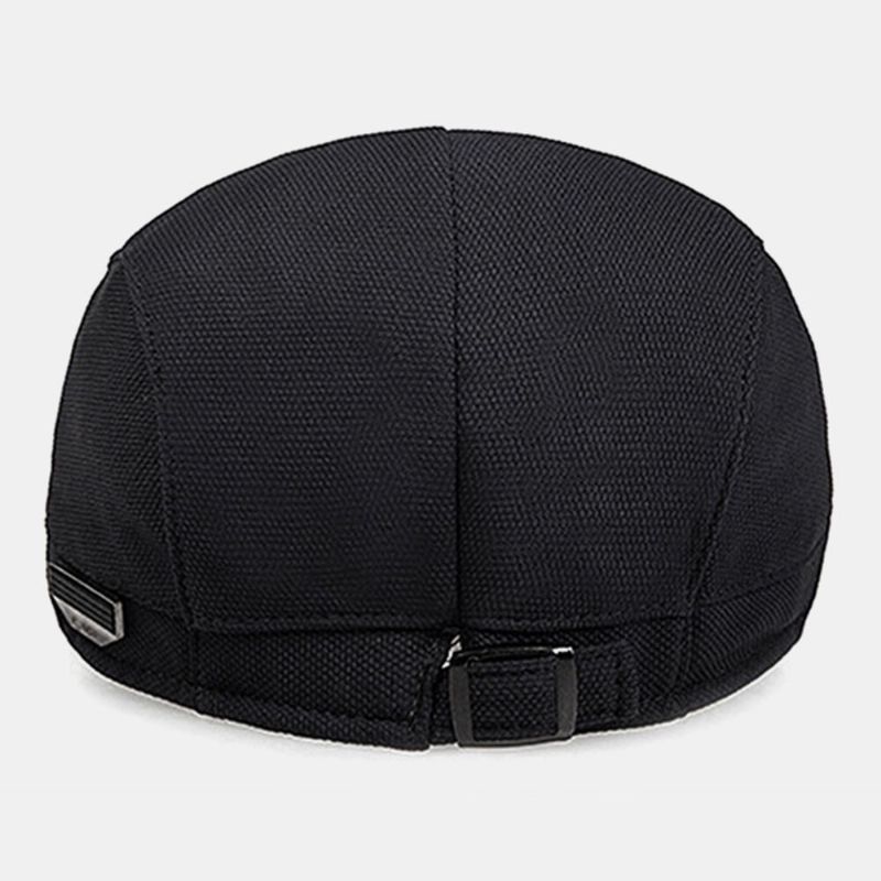 Hommes Bord Court Réglable Casquette Avant Chapeau Plat Printemps Automne Extérieur Sauvage Parasol Peintre Casquette Béret Casquette