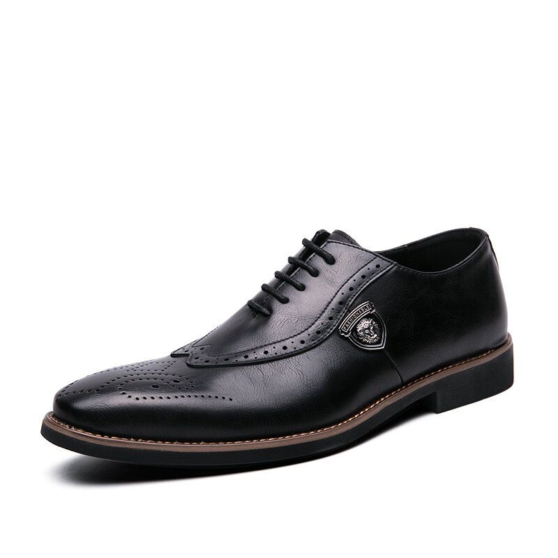 Hommes Brogue Craved Bout Pointu Spicing Chaussures Habillées