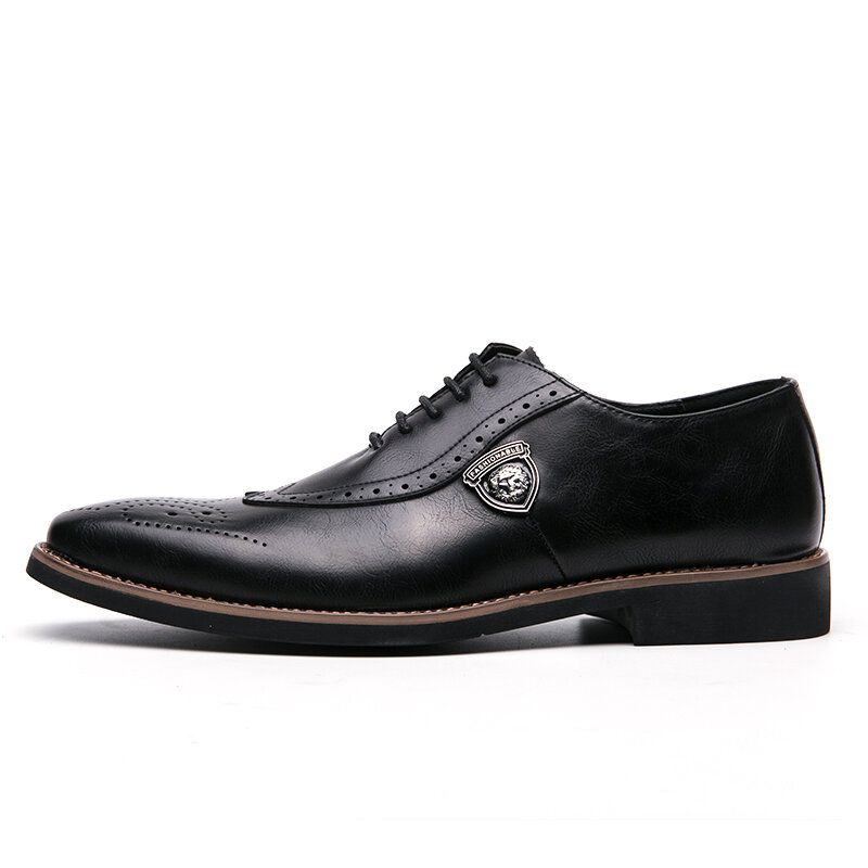 Hommes Brogue Craved Bout Pointu Spicing Chaussures Habillées