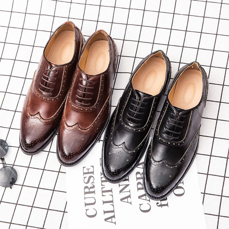 Hommes Brogue Sculpté Robe Formelle Chaussure Casual Business Oxfords