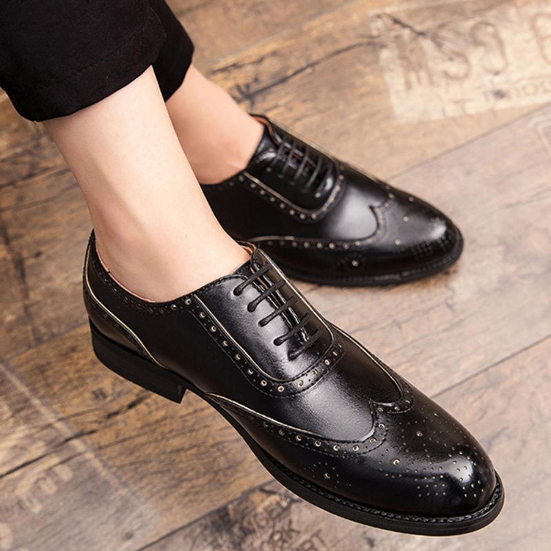 Hommes Brogue Sculpté Robe Formelle Chaussure Casual Business Oxfords