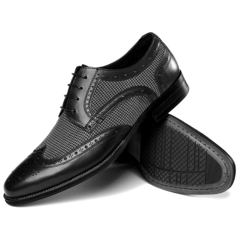 Hommes Brogue Splicing Business Formal Lace Up Oxfords Chaussures