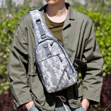 Hommes Camouflage Multi-portage Tactique Pêche Voyage En Plein Air Poitrine Sac Sac À Bandoulière