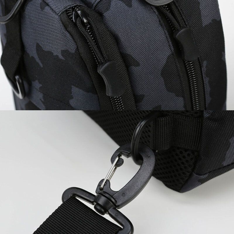 Hommes Camouflage Multi-portage Tactique Pêche Voyage En Plein Air Poitrine Sac Sac À Bandoulière