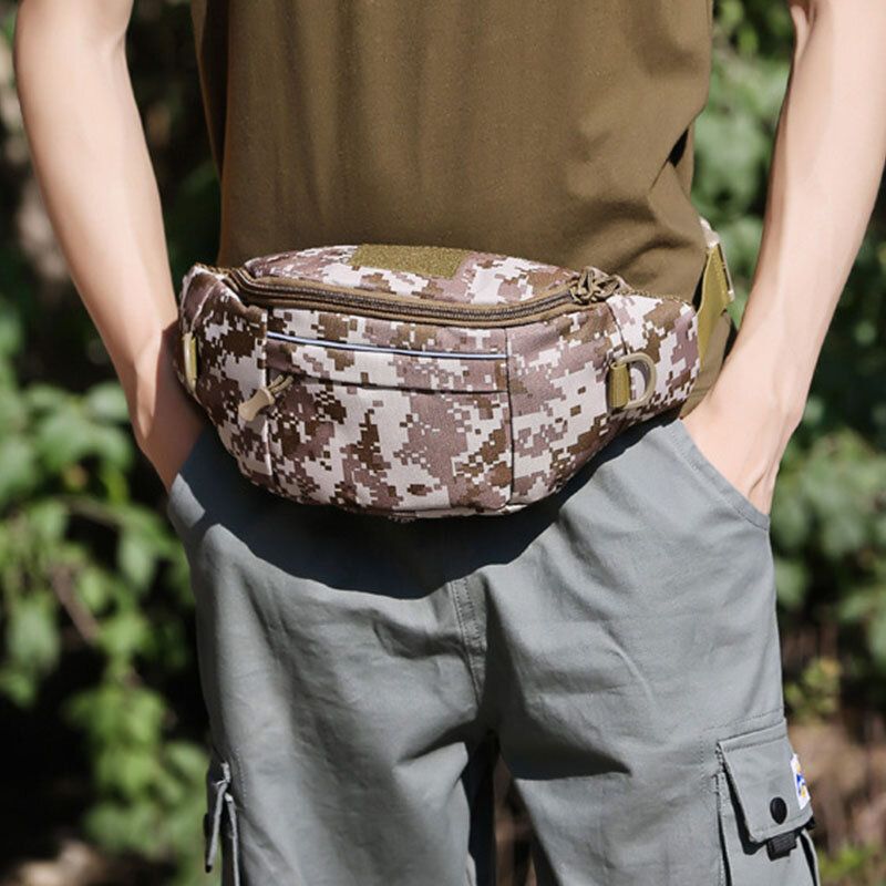 Hommes Camouflage Multi-portage Tactique Voyage Sport Équitation Taille Sac Sac À Bandoulière Poitrine Sac