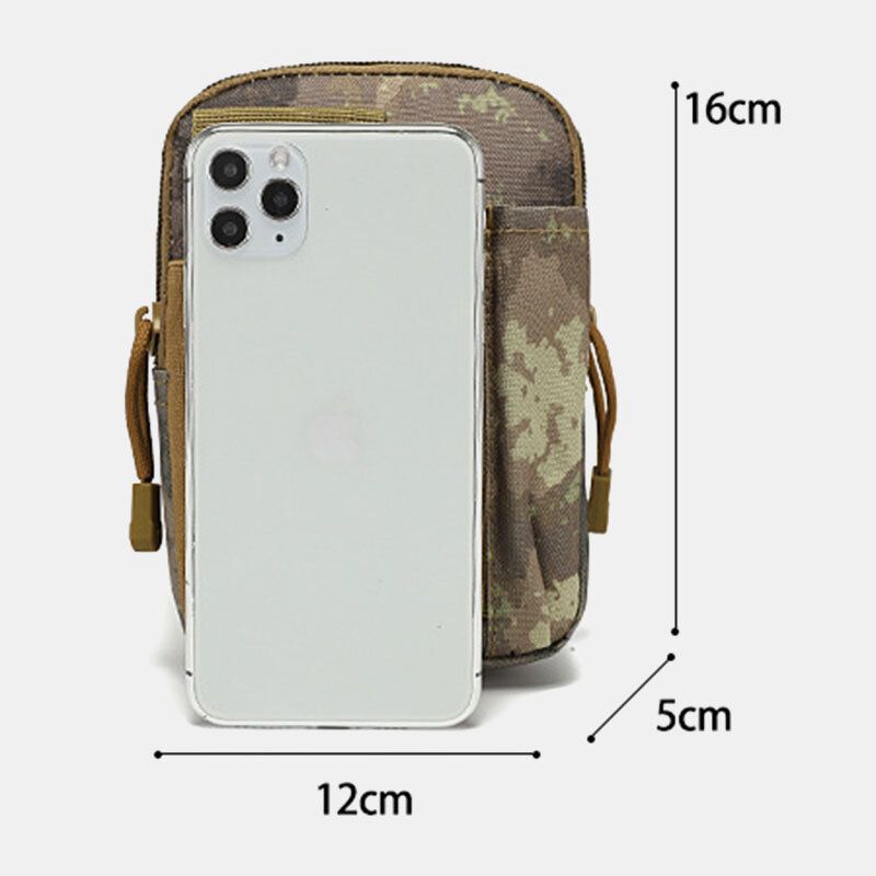 Hommes Camouflages Grande Capacité Étanche 6 Pouces Téléphone Sac En Plein Air Sport Taille Sac Tactique Sac