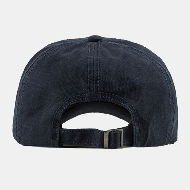 Hommes Casquette De Baseball Coton Lettre Géométrique Broderie Étiquette En Métal Extérieur Décontracté Parasol Baseball Chapeau