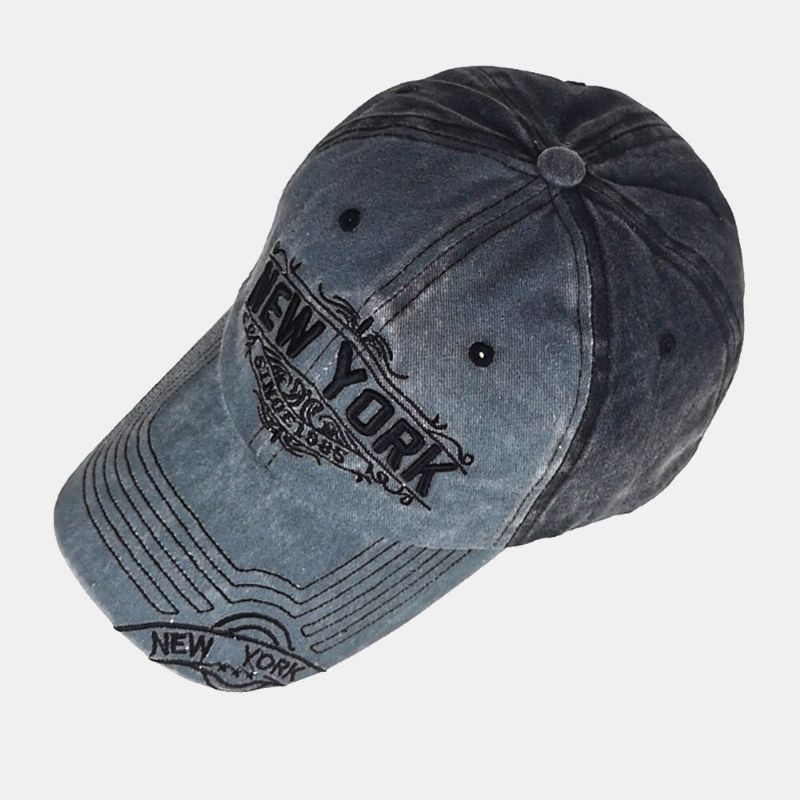 Hommes Casquette De Baseball Dôme Réglable Lettre Broderie Motif Extérieur Parasol Chapeau