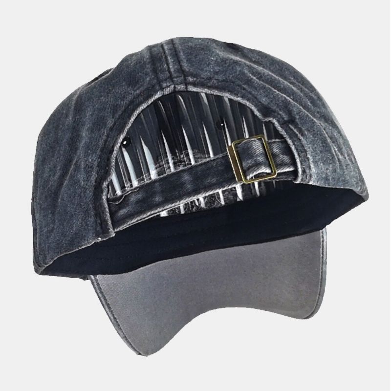 Hommes Casquette De Baseball Dôme Réglable Lettre Broderie Motif Extérieur Parasol Chapeau