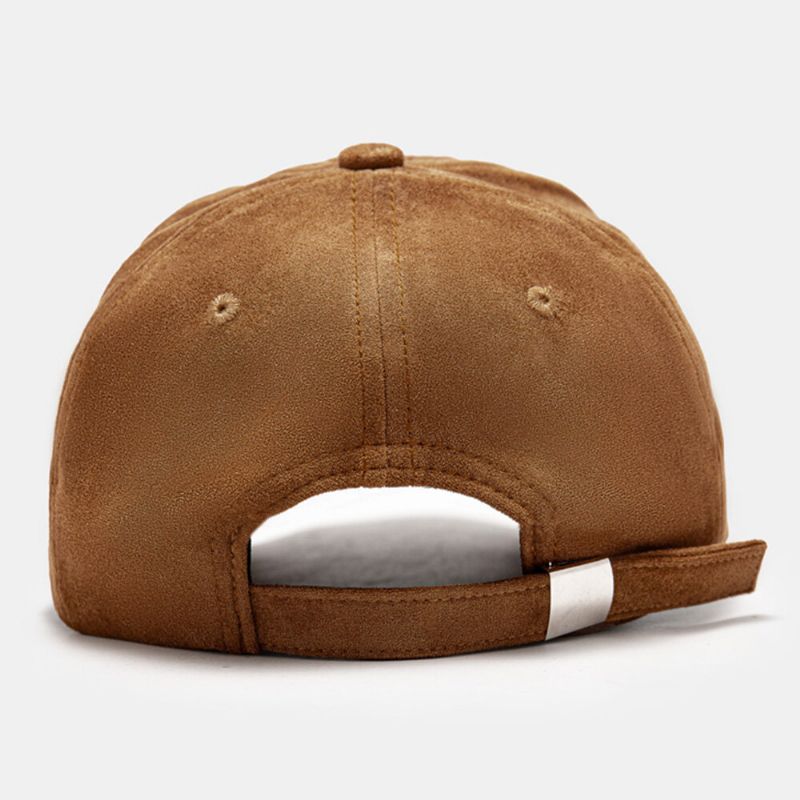 Hommes Casquette De Baseball Faux Cachemire Lettre Broderie Vintage All-match Chaleur Chapeau Pour Femmes