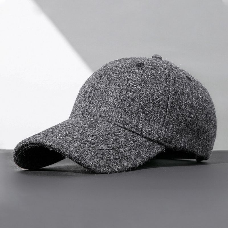 Hommes Casquette De Baseball Hiver Plus Velet Épaissir Chaud Chapeau Réglable