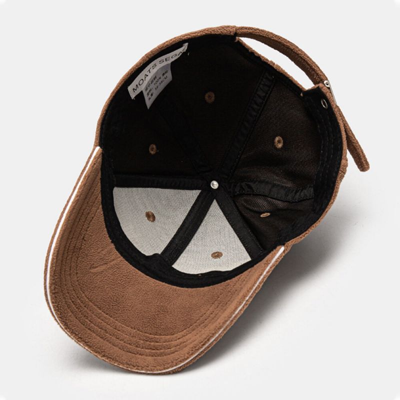 Hommes Casquette De Baseball Laine Lettres Broderie Chaleur Respirant Mode Parasol Chapeau Pour Femmes