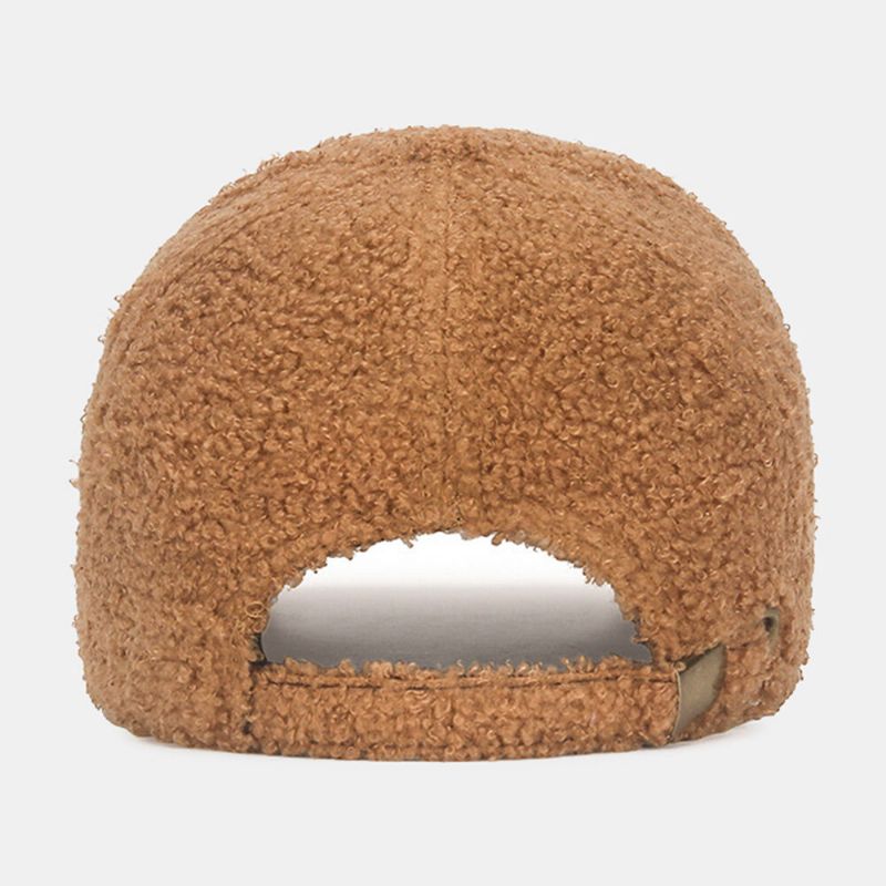 Hommes Casquette De Baseball Teddy Velours Amour Lettre Broderie Extérieur Tout Match Chaleur Canard Langue Casquette Femmes