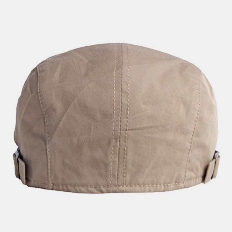 Hommes Casquette Gavroche Polyester Coton Couleur Unie Rivet Décoratif Pare-soleil Décontracté Avant Chapeau Béret Casquette Plate