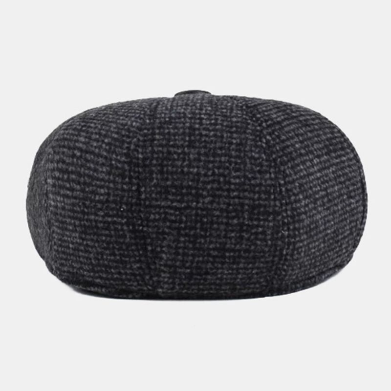 Hommes Casual Automne Hiver Chaud Oreille Protection Épaissir Avant Chapeau En Plein Air Cool-protection Newsboy Cap Bérets Chapeau Plat Chapeau De Conduite