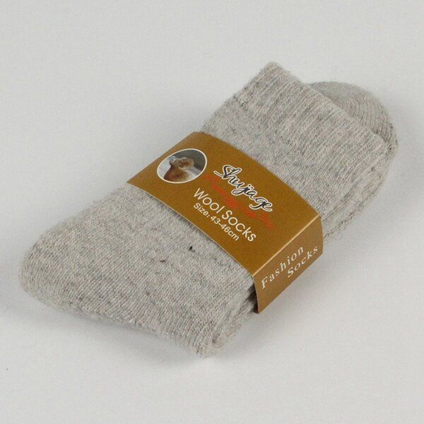 Hommes Casual Épais Doux Confortable Chaud Respirant Pure Color Winter Middle Tube Chaussettes