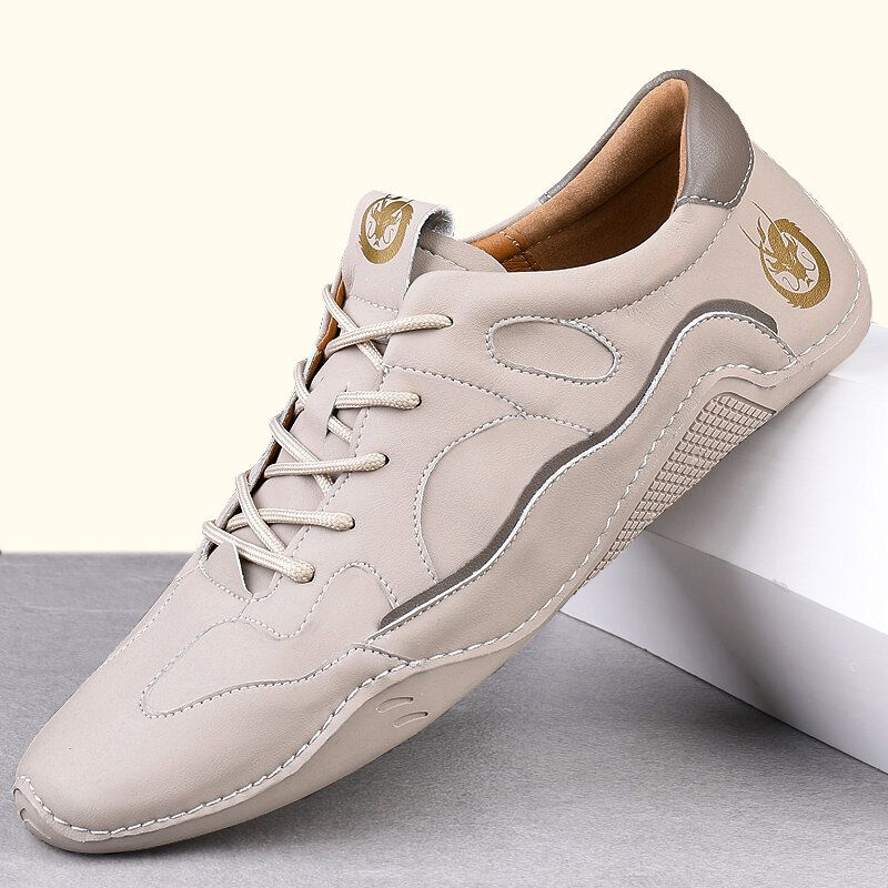 Hommes Casual Lace Up Couture Marche Conduite Mocassins Chaussures