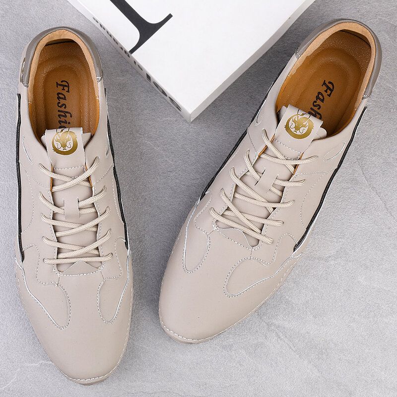 Hommes Casual Lace Up Couture Marche Conduite Mocassins Chaussures