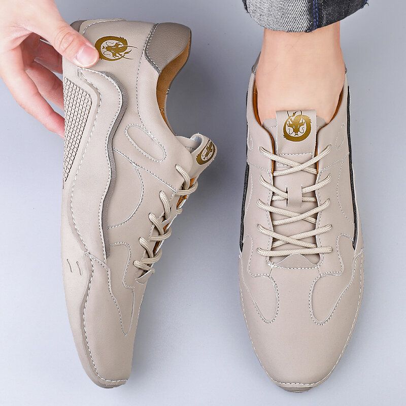 Hommes Casual Lace Up Couture Marche Conduite Mocassins Chaussures